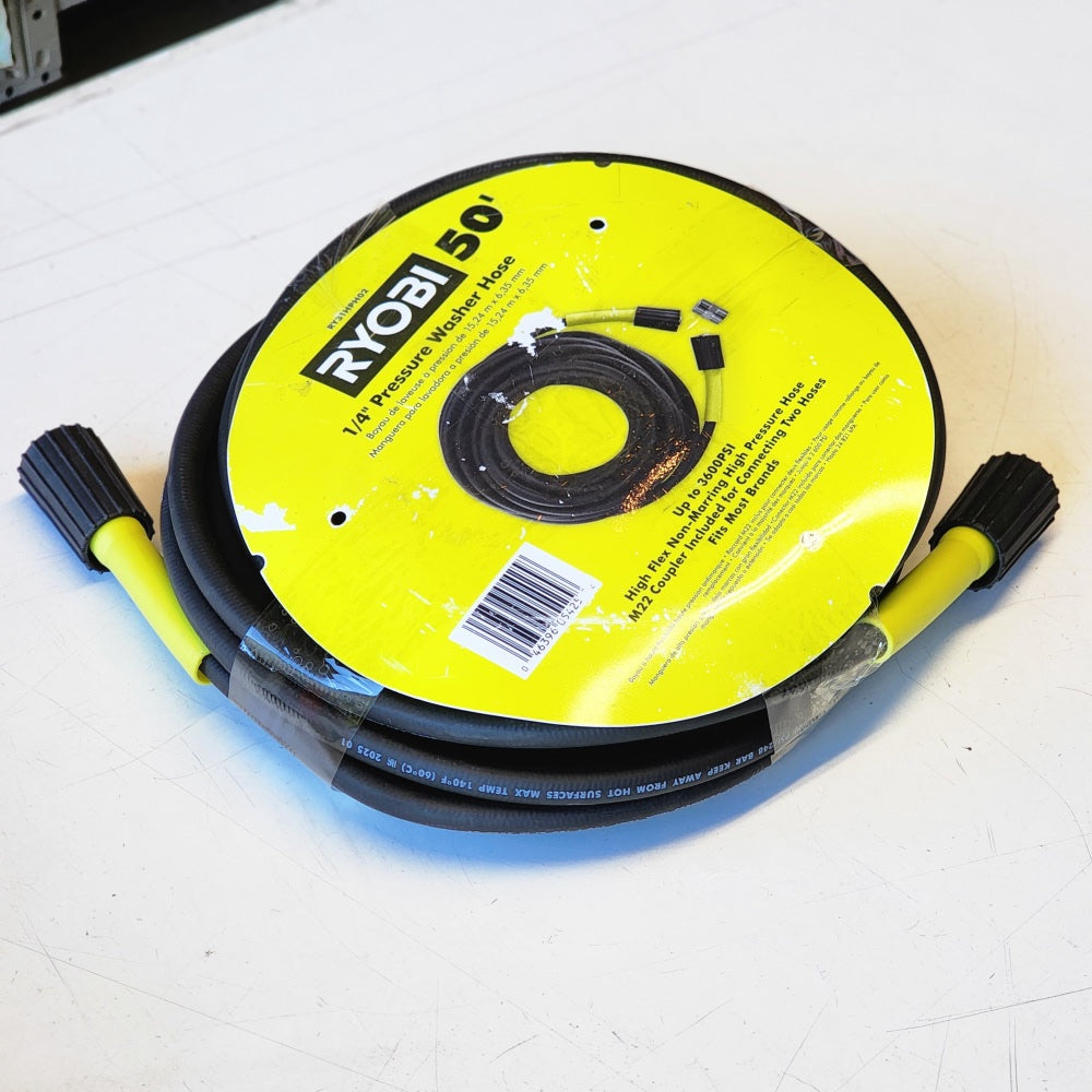 1/4in. X 50ft.3600 PSI Flexible Pressure Washer Hose 1/4in. X 50ft.3600 PSI Flexible Pressure Washer Hose